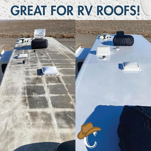 Miniatura 2 de Countryman Coatings Revestimiento para Techo 100% Silicona - Restaura Tu Techo en un Día - Sella Filtraciones, Grietas, Juntas, Penetraciones - Se