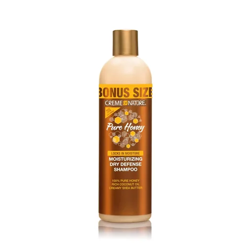 Miniatura 6 de Creme of Nature Champú hidratante Pure Honey Dry Defense, limpia y restaura suavemente la humedad, con aceite de coco y manteca de karité