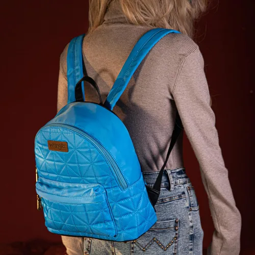 Miniatura 3 de Montana West Mochila Wrangler para mujer, mochila acolchada para uso casual, Azulclaro