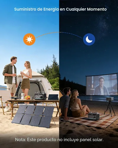 Miniatura 9 de DARAN Estación de energía portátil de 600 W (pico de 1200 W), generador solar LiFePO4 de 288 Wh con salidas de CA y CC, carga rápida de 2 horas