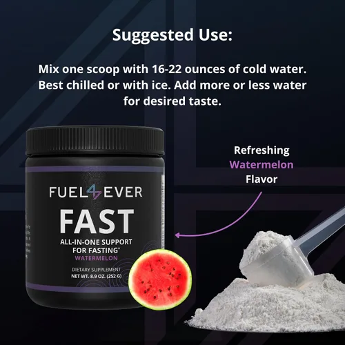 Miniatura 6 de Fuel 4 Ever Rápido - Mezcla de bebidas en polvo con electrolitos en ayuno intermitente, ceto, paleo con 9 aminoácidos esenciales y creatina, sin