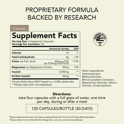 Miniatura 6 de Rhea Myo-Inositol y D-Chiro Inositol Suplemento para Mujeres Suplementos de fertilidad para el equilibrio hormonal y apoyo a la salud ovárica