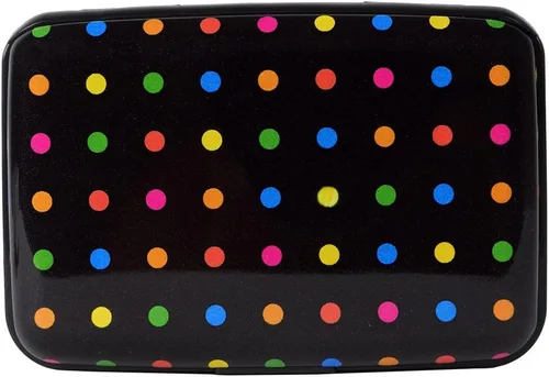 Miniatura 35 de Porta tarjetas de crédito pequeño con bloqueo RFID, cartera metálica delgada, mini, de aluminio, funda dura para mujeres y hombres