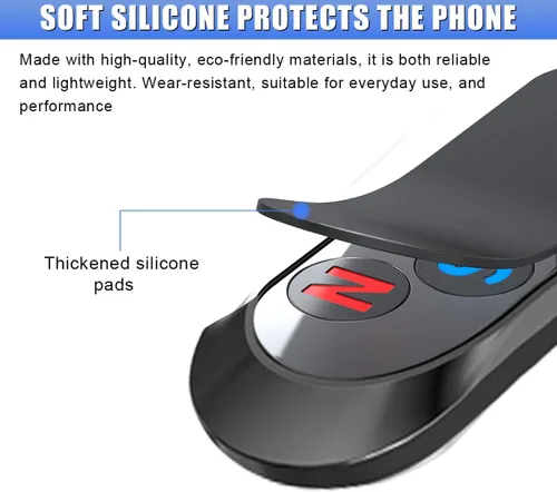 Miniatura 3 de Soporte magnético para teléfono en el coche, soporte plano adhesivo para teléfono en el coche con placa metálica para salpicadero y pared, soporte