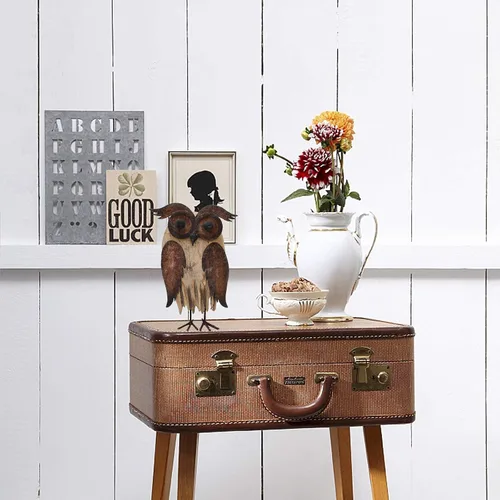 Miniatura 4 de K KILIPES Decoraciones rústicas de búho para el hogar, estatuas decorativas de madera de búho, adornos de mesa, esculturas coleccionables