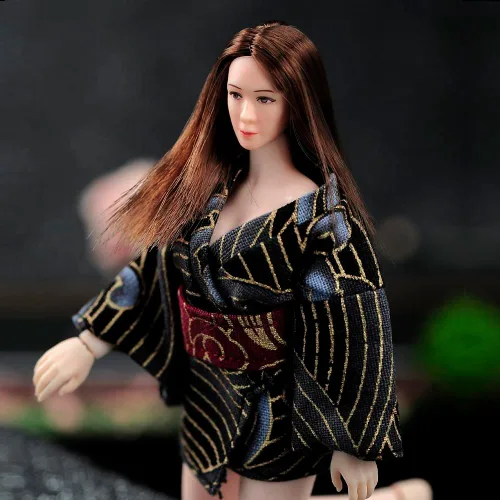 Miniatura 5 de Esculpe de cabeza femenina a escala 1/12, Europen Beauty Planted Hair Head Tallado para 6 pulgadas Phicen TBLeague figura de acción cuerpo