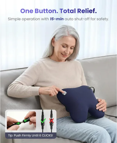 Miniatura 7 de BOB AND BRAD Masajeador de espalda inalámbrico con calor FSA elegible HSA, masajeador de espalda Shiatsu para aliviar el dolor de tejido profundo