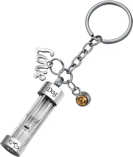 Miniatura 21 de Llavero de reloj de arena para cenizas, colgante de urna conmemorativa, recuerdo de cremación, joyería para tía, Aunt