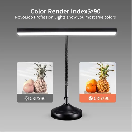 Miniatura 7 de Lámpara de escritorio de piano, lámpara LED 2 en 1 para piano digital de pie y de cola, lámpara de mesa de cuello de cisne flexible de 10W con 3