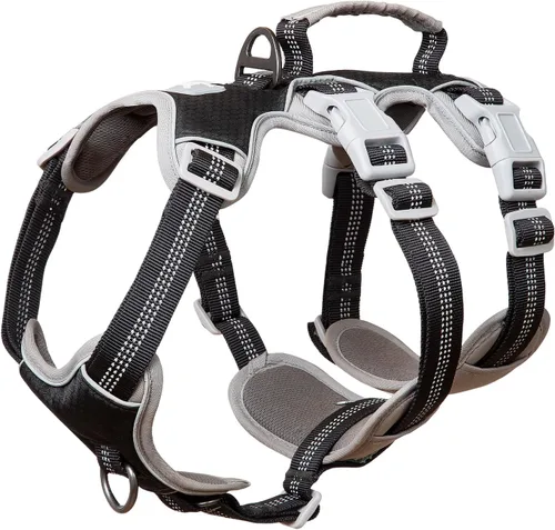 Miniatura 7 de Huntboo Arnés para perro a prueba de escapes, arnés reflectante con mango acolchado, transpirable, duradero, chaleco ajustable para perros medianos