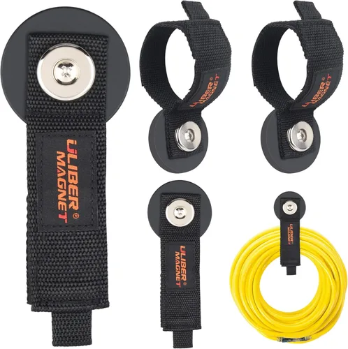 Miniatura 11 de ULIBERMAGNET Correa de velcro magnética fuerte, organizador de herramientas de almacenamiento magnético resistente, cable de extensión, manguera