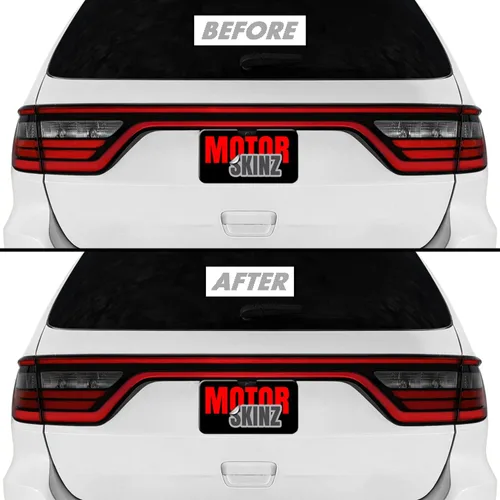 Miniatura 9 de SlickMod Tinte de humo de vinilo precortado para luz trasera Dodge Durango 2014-2023 (20% humo oscuro, 4. luz trasera interior)