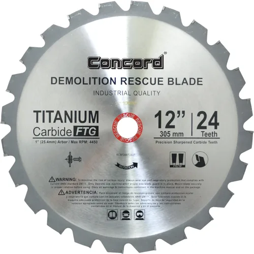 Miniatura 2 de RCB1200T012HP Hoja de sierra de carburo de rescate de demolición de dientes TCT de 12