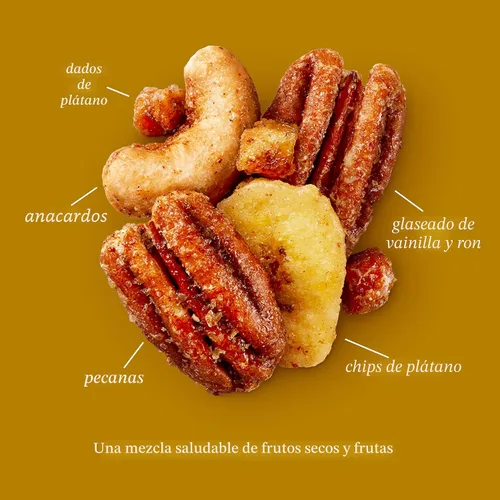 Miniatura 4 de Sahale Snacks - Mezcla glaseada de pacanas al ron y bananas, 4 onzas (paquete de 6)
