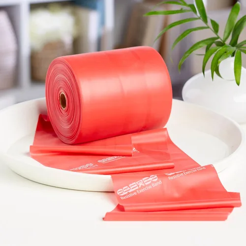 Miniatura 8 de McKesson Can Do - Banda de resistencia para ejercicio, bandas de entrenamiento para terapia física, color rojo, resistencia a la luz, 5 pulgadas x