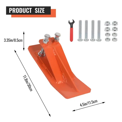 Miniatura 2 de Doppy 2 protectores de borde de cubo de tractor, domador de nieve de 3/8 pulgadas de grosor, tuercas de bloqueo hexagonales dobles y pernos Naranja