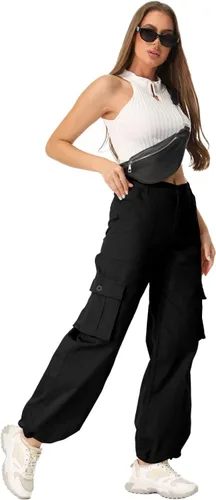 Miniatura 5 de Pantalones cargo para mujer, de secado rápido, informales, militares, militares, camuflaje, combate, trabajo, pantalones casuales con bolsillos
