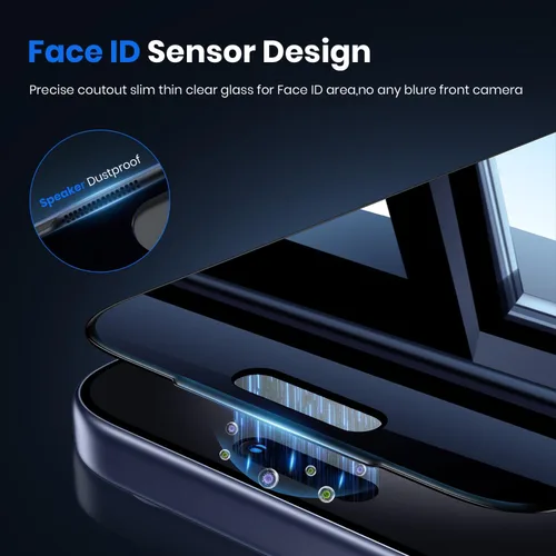 Miniatura 6 de WSKEN para iPhone 17 Pro Protector de pantalla de privacidad - [4 vías 360 anti espía] [Autoeliminación de polvo] 10X Militar a prueba de roturas 4