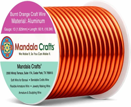 Miniatura 393 de Mandala Crafts - Alambre de aluminio anodizado de 8 calibre para hacer joyas - 9.75 m de alambre flexible negro colorido - Flexible para bonsái