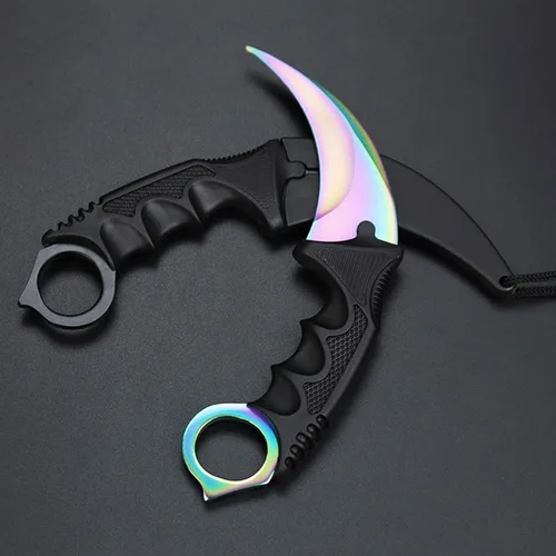 Miniatura 4 de Karambit Cuchillo Entrenador - Cuchillo de Práctica de Entrenamiento de Acero Inoxidable con Funda para Principiantes - Herramienta Entrenadora