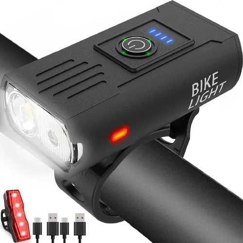 Miniatura 14 de Victoper Bike Light, High Lumens Super Bright Bicycle Lite, 6+4 Modes USB Rechargeable Bike Headlight & Taillight Set, Waterproof Safety Bike Front