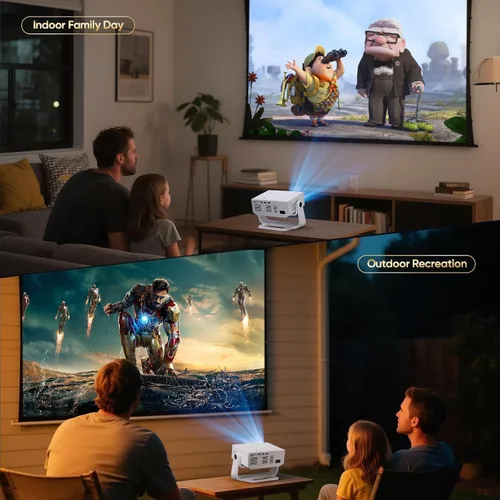 Miniatura 9 de Proyector con WiFi y Bluetooth, Aplicaciones Integradas Soporte 4K Sistema Operativo Inteligente Proyector Portátil para Dormitorio Nativo 1080P