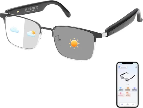 Miniatura 10 de Lentes inteligentes AI para hombres y mujeres, impulsados por IA por traducción, reducción de ruido, micrófono y altavoces de audio de oído abierto