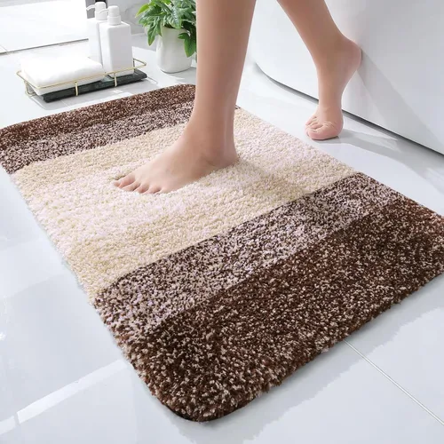 Miniatura 2 de OLANLY Juego de 2 alfombras de baño y alfombras de baño ombré, tamaño de alfombra de baño 24 x 16 pulgadas y juego de alfombras de baño 30 x 20 + 24