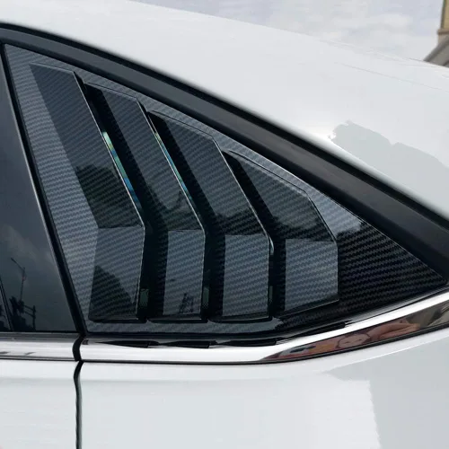 Miniatura 3 de ITrims Accesorios de coche para Volkswagen Jetta MK7 2019 2020 - Rejillas de ventana lateral de automóvil, cubierta de ventilación, obturador, Fibra