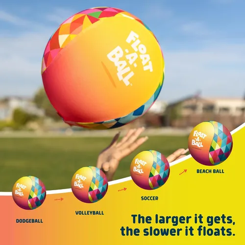 Miniatura 5 de Float-A-Ball - Paquete de 2 bolas flotantes ajustables para niños, juguete reutilizable para exteriores y piscina con globos adicionales, juego