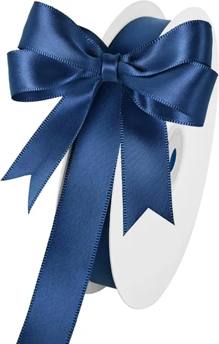 Miniatura 28 de Cinta de satén blanca antigua de doble cara de 1-1/2 pulgadas x 50 yardas, cinta de poliéster para envolver regalos, día de San Valentín, bodas
