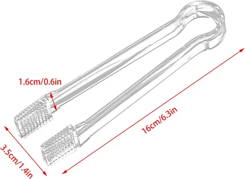 Miniatura 2 de 10 piezas de pinzas de plástico para buffet, pinzas de cocina transparentes, mini utensilio de servir, pinzas para alimentos, hielo, ensalada, bufé