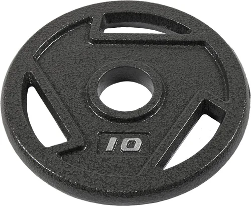 Miniatura 3 de Signature Fitness Placa de peso de hierro fundido para entrenamiento de fuerza y levantamiento de pesas, olímpico o estándar, varios tamaños