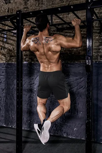 Miniatura 3 de COOFANDY Paquete de 2 pantalones cortos de entrenamiento de gimnasio para hombre, pantalones de malla ligeros para culturismo, entrenamiento