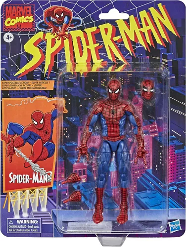 Miniatura 2 de Hasbro Marvel Legends Series Figura de Acción Coleccionable de Spider-Man de 6 Pulgadas Juguete Colección Retro