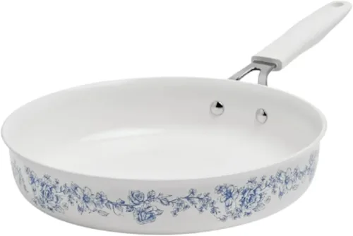 Miniatura 7 de Pioneer Woman Style Agatha - Juego de utensilios de cocina clásicos de aluminio y cerámica, 12 piezas, color azul