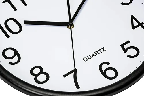 Miniatura 2 de Bernhard Products Reloj de pared negro, grande de 13 pulgadas, silencioso, de cuarzo, funciona con pilas, redondo, fácil de leer