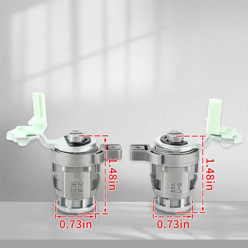 Miniatura 2 de AUTOKAY 72146S73003 Cilindro de cerradura de puerta delantera izquierda LH lateral y derecha del lado del pasajero RH con llaves para Honda Accord