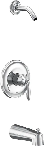 Miniatura 2 de Moen UT2133NHBN Eva Collection M-CORE 3-Series - Kit de molduras para bañera y ducha con 1 mango, requiere válvula, níquel cepillado