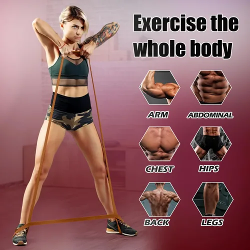 Miniatura 2 de WHATAFIT Resistance Bands,Pull Up Assist Bands Set with Handles, Exercise & Workout Bands with Door Anchor for Men & Women – Home Fitness Equipment