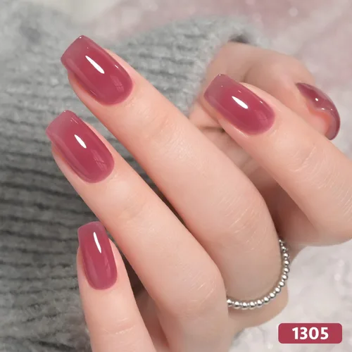 Miniatura 4 de GAOY - Juego de esmaltes de uñas en gel, 6 colores transparentes rojo, rosa, marrón, nude, kit de esmalte en gel que se quita con luz UV, para salón