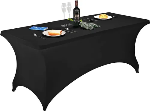 Miniatura 110 de FORLIFE - Funda de mesa de elastano, mantel ajustado de 4 pies para mesas rectangulares, funda elástica para patio, universal para bodas, banquetes