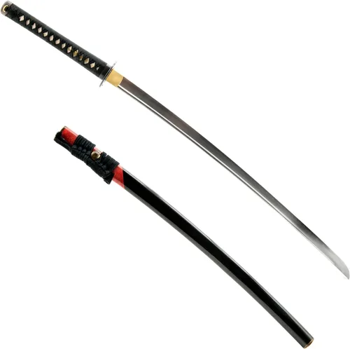 Miniatura 10 de Espada confeccionada a mano: Katana samurai completamente funcional con hoja de acero de carbono 1095 forjada a mano y templada en arcilla, con hoja