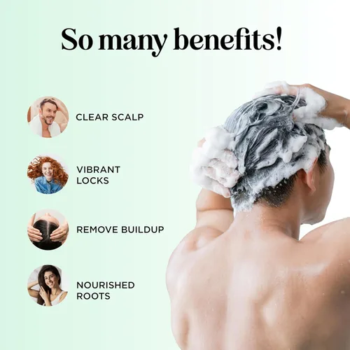 Miniatura 3 de Champú aclarante para cabello graso y cuero cabelludo - Champú de limpieza profunda que elimina la acumulación con aceite de romero - Champú que