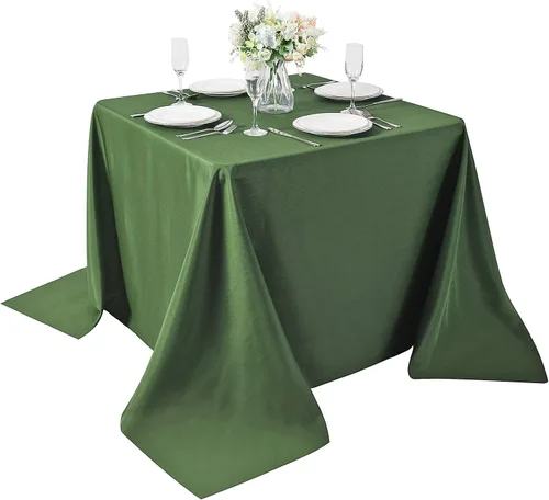 Miniatura 25 de Cupuamon - Mantel rectangular de 60 x 84 pulgadas, tela de poliéster lavable para decoración de bodas, fiestas, cenas y banquetes