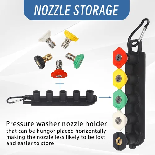 Miniatura 4 de Pistola rociadora de hidrolavadora con kit de varilla de extensión, para manguera M22-14MM y M22-0.591 in, compatible con Ryobi, Green Works