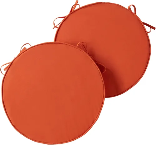 Miniatura 35 de Cojín de asiento reversible redondo de 18 pulgadas para exteriores, cemento