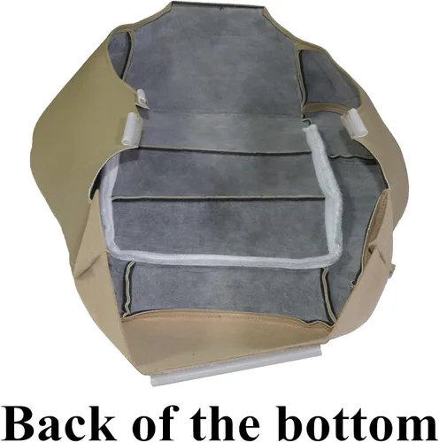 Miniatura 5 de NLQR Funda de asiento inferior para el lado del pasajero, piel de repuesto, color marrón compatible con Ford F-150 Lariat 2001 2002 2003