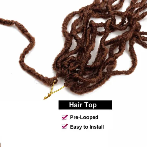 Miniatura 5 de 8 paquetes de rastas sintéticas de ganchillo de cabello rizado de 24 pulgadas, trenzas de ganchillo suaves, estilo bohemio de ganchillo para mujer