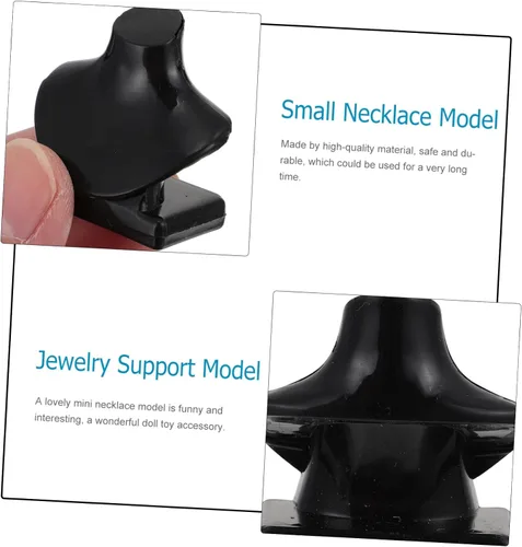 Miniatura 7 de Cabilock Mini soporte para collar para muñecas, 20 piezas, casa de juegos, modelos de collar en miniatura, accesorios de joyería